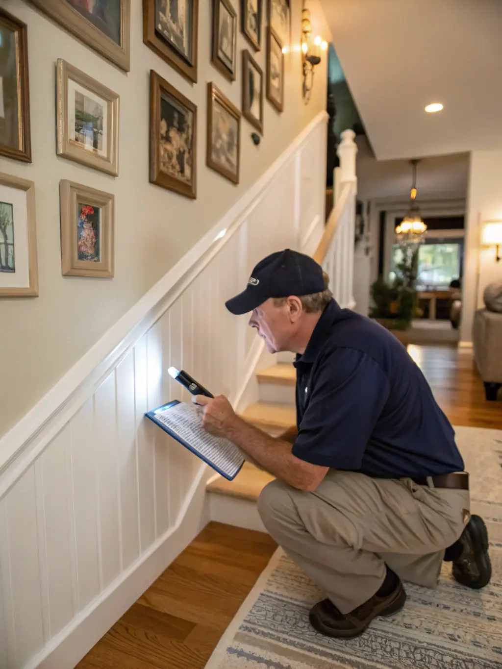 A Pestigo technician revisits a treated home to conduct a follow-up inspection and ensure that all bed bugs have been eliminated, providing peace of mind.
